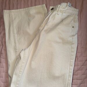 SHEIN Cream Baggy Jeans